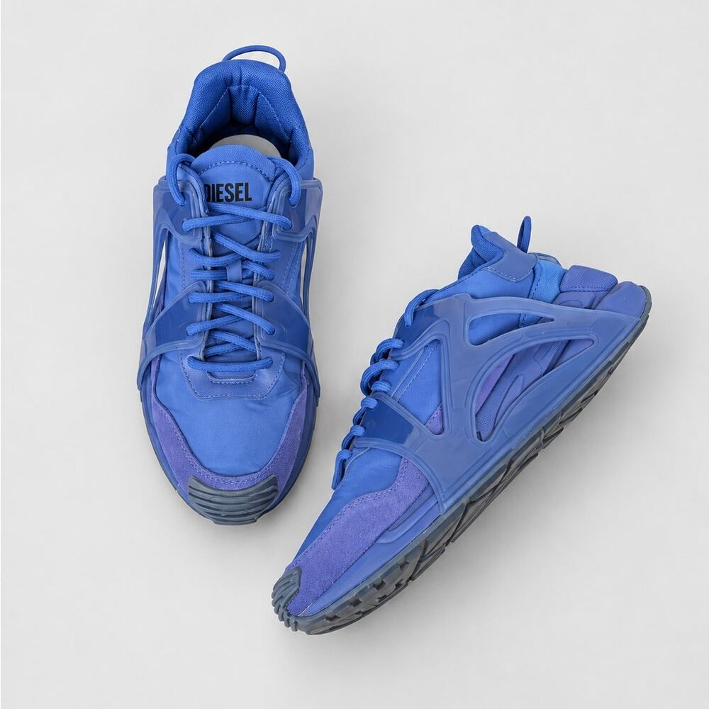 Diesel S-Serendipity Mask Lace Up Low Top Training Sneakers in Blue US 9.5